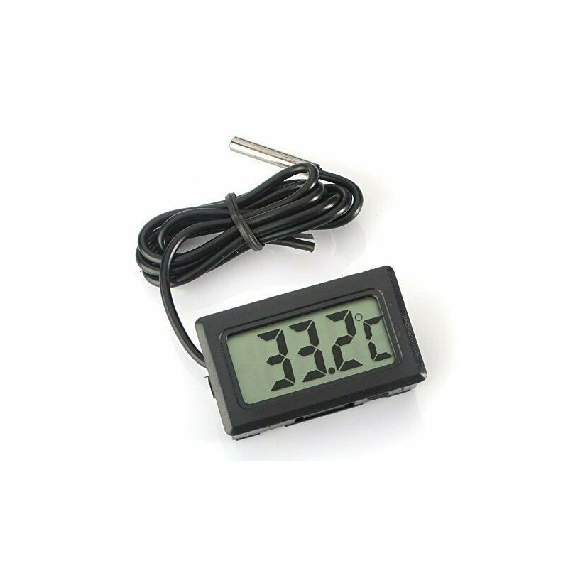 Lcd display complete with temperature probe