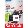 Carte mémoire microsdhc et adaptateur 16 gb