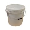 Secchiello latta rotondo conico in plastica per alimenti - 40 kg miele - manico in acciaio