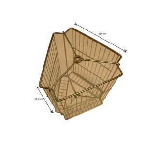 Langstroth tangential honey extractor, manual drive for 3 honeycombs - table top