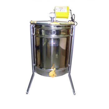 LANGSTROTH MOTOR TANGENTIAL HONEY EXTRACTOR for 4 honeycombs with stainless steel basket