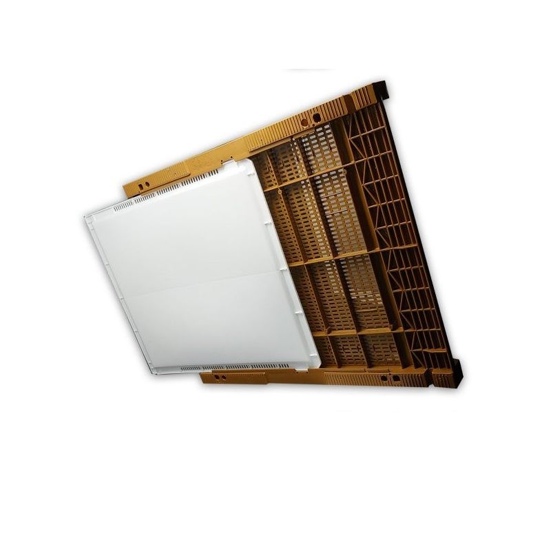 Ruche Dadant Blatt 10 FAVI Complète Avec Fond Grillagé Anti-varroa - Inclut 10 Cadres De Nid Et 9 Cadres De Hausse