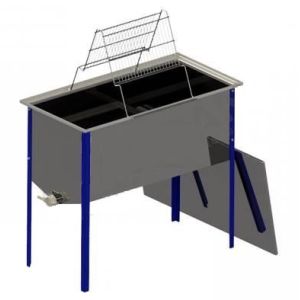 Stainless d.b. bench for uncapping 100 cm length - jordan