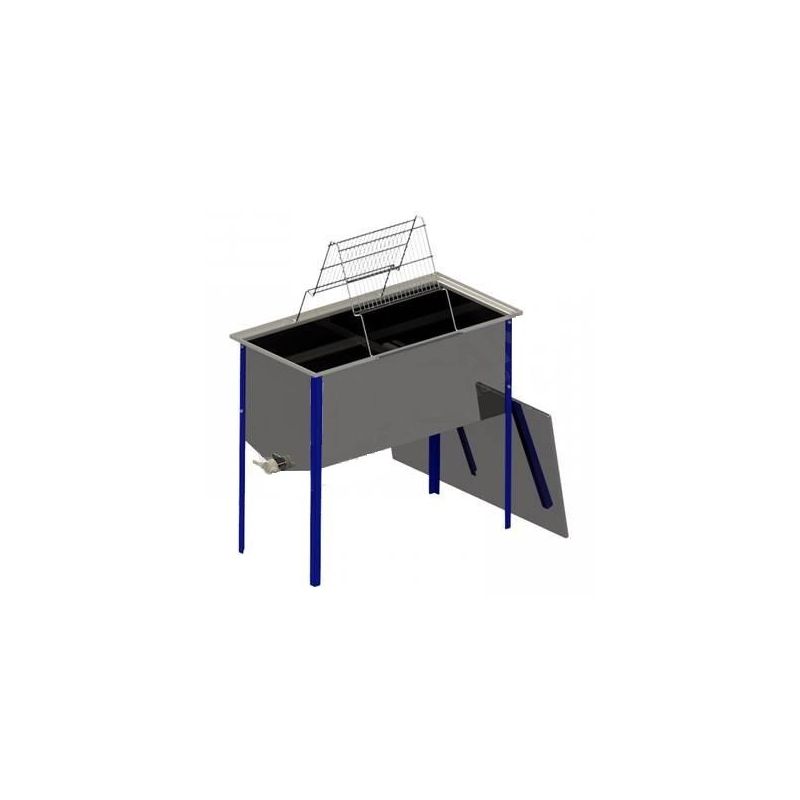 Banco inox d.b. per disopercolare 100 cm lunghezza - giordan