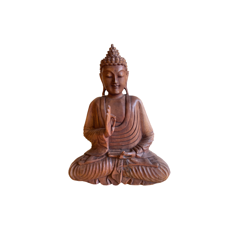 Buddha in legno cm 40 normal hand position g biasa