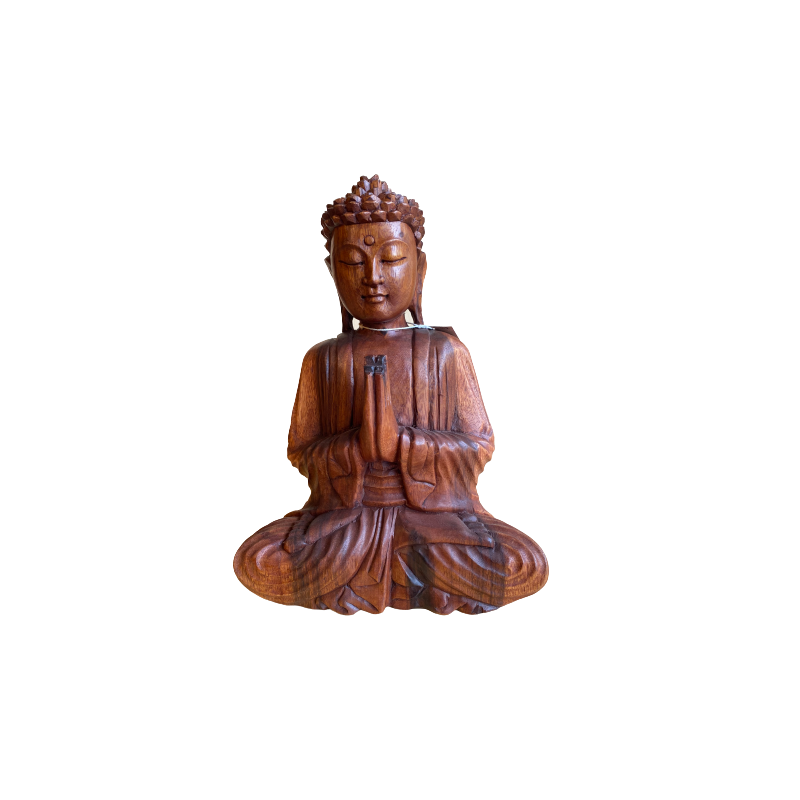 Buddha in legno cm 20 special hand position  c  sembah