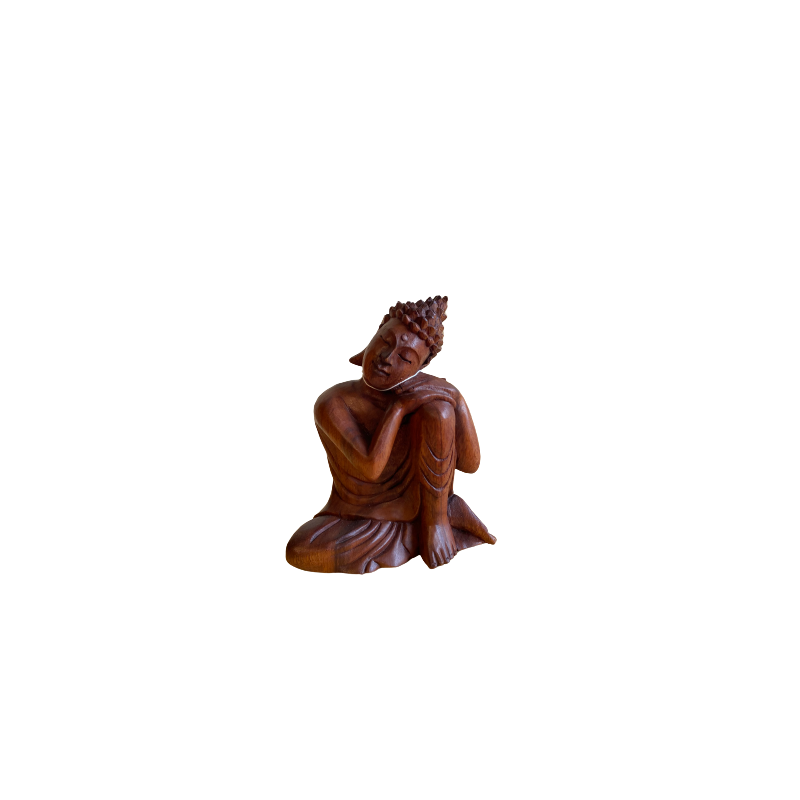 Buddha in legno cm 20 (buddha relax dx)