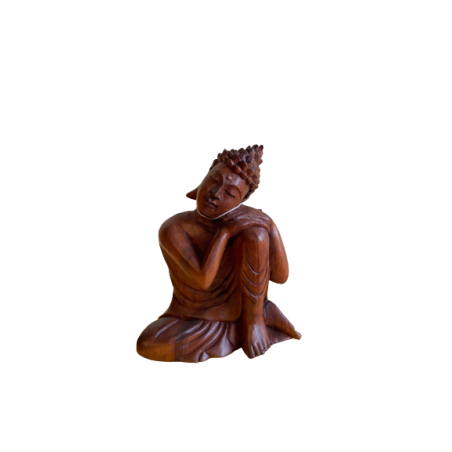 Buddha in legno cm 20 (buddha relax dx)