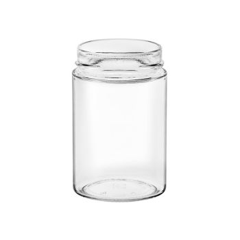 Glass jar honey plus 390 ml - cap deep to 70 h14