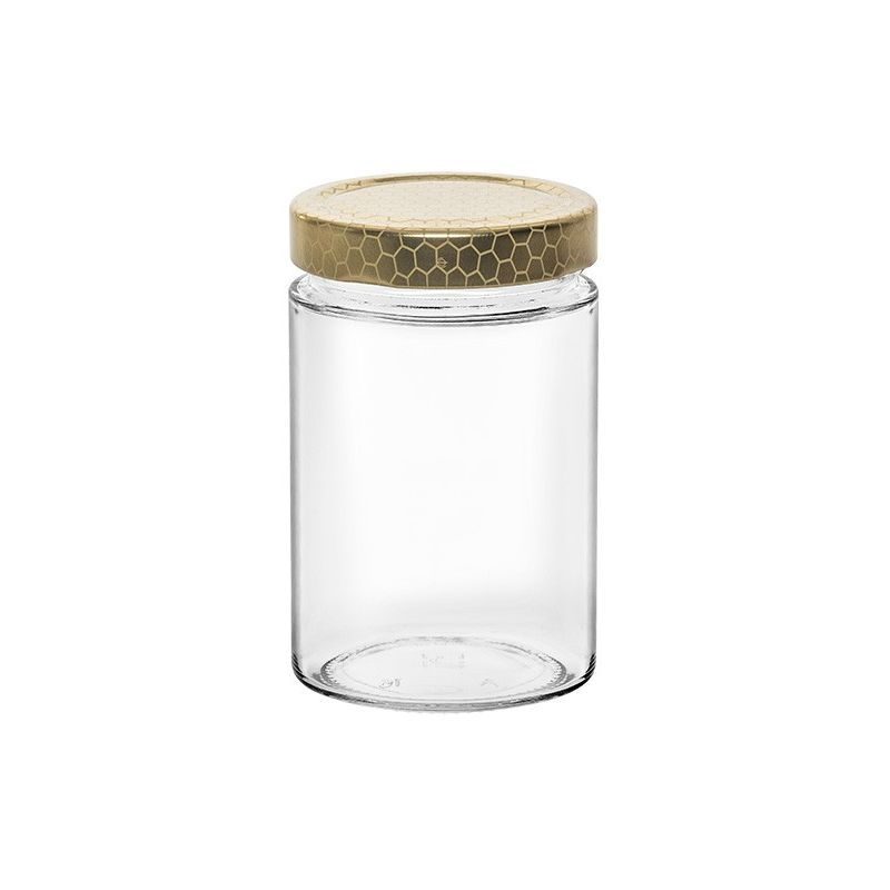 Vaso in vetro miele plus 390 ml - capsula deep TO 70 h14