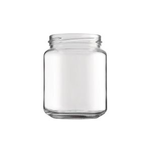 Smooth cylindrical glass jar 390 ml for honey 500 g with twist-off capsule t70
