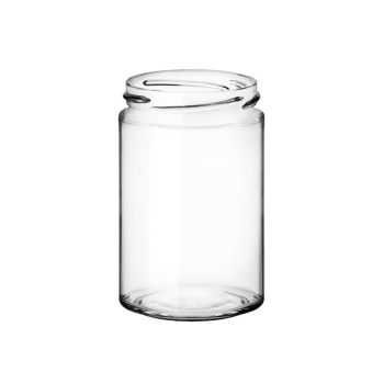 SIMPLY CYLINDRICAL glass JAR 370 ml T70 for HONEY 500 g