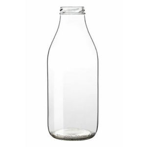Milk glass bottle 500ml - glass only