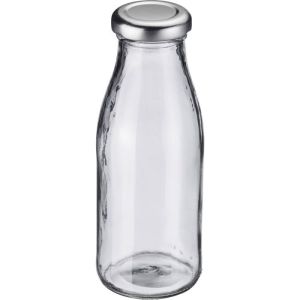 Glas-milch-/saftflasche 250 ml mit abdrehbarem deckel zu 43