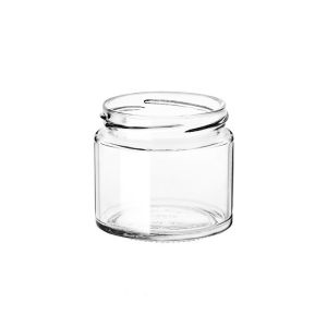 Tarro de cristal cilíndrico simple 212 ml t70 para miel 250 g