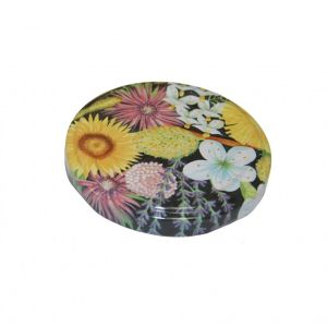 Tarro de cristal cilíndrico simplemente 212 ml t70 para miel 250 g - flores