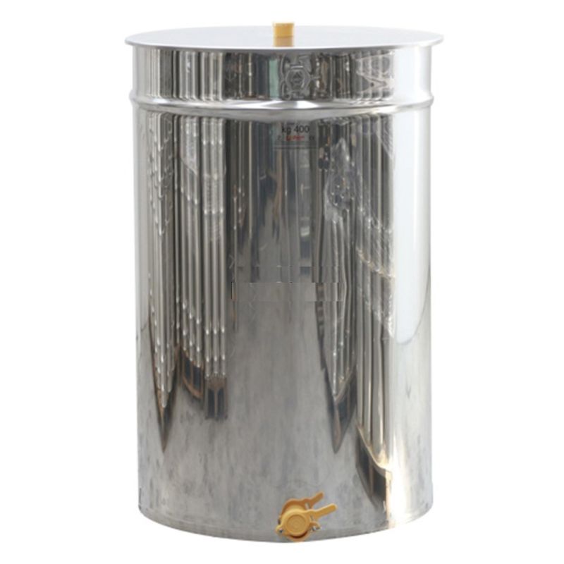 Maturatore inox per miele da 400 kg con ghiera per rubinetto a vite Maturatore inox per miele da 400 kg con ghiera per rubinetto a vite