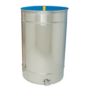 Maturatore inox per miele da 400 kg con ghiera per rubinetto a vite