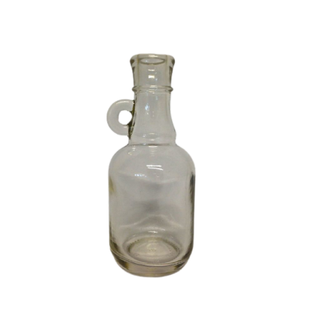 Bottiglia  in vetro bianco con occhiello da 200 ml e tappo in sughero