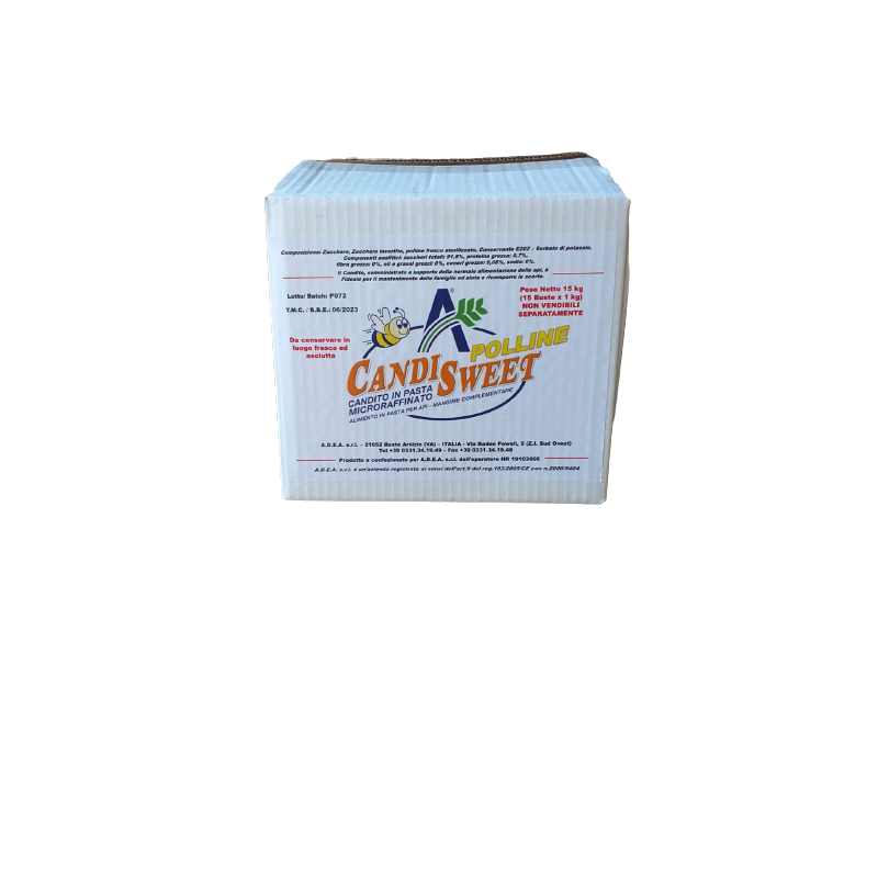 Candito in pasta con polline -15 buste da 1 kg - mangime complementare Candito in pasta con polline -15 buste da 1 kg - mangime complementare