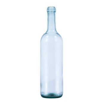 Wine glass bottle "bordolese" expo 75 cl - cork mouth - white