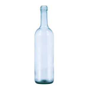 Wine glass bottle "bordolese" expo 75 cl - cork mouth - white