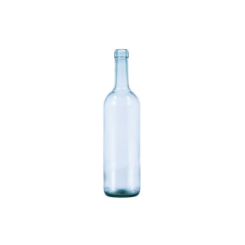 Wine glass bottle "bordolese" expo 75 cl - cork mouth - white