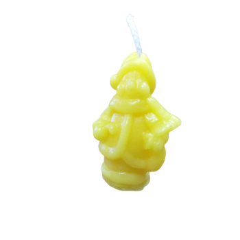 Vela de cera de abeja muñeco de nieve