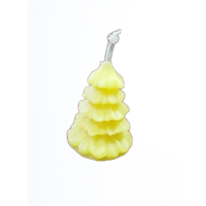 Christmas tree beeswax candle
