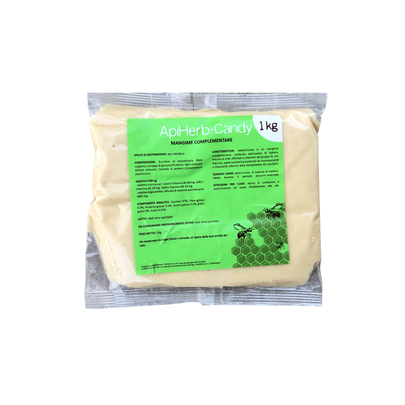 Apiherb-candy mangime complementare per api - 1 kg Apiherb-candy mangime complementare per api - 1 kg