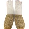 Leather gloves for beekeeping, professional and ventilated