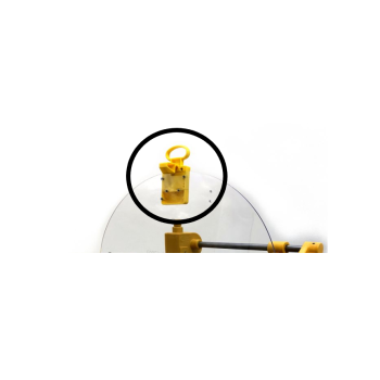 Verriegelung für manuellen honigschleuder-deckel