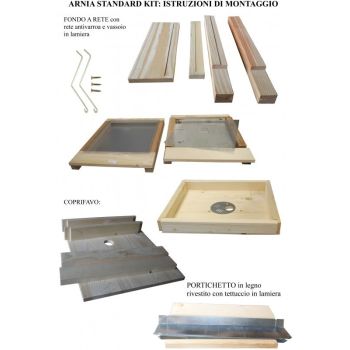 Kit de montage pour ruche d.b. standard 10 cadres avec fond mobile