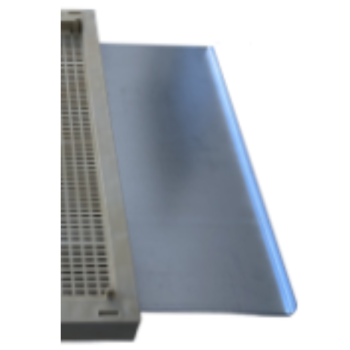Sheet metal tray bottom for plastic mobile bottom