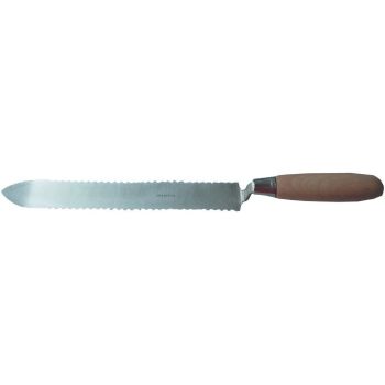 Stainless steel KNIFE for uncapping with jagged blade cm 28
