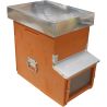 Dadant migratory beehive 8 honeycomb with fixed anti varroa bottom with super and frames with wax