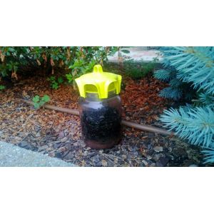 Yellow trap jar yellow insect trap cap for mounting on 1 kg honey type jars (conf. 2 pcs)