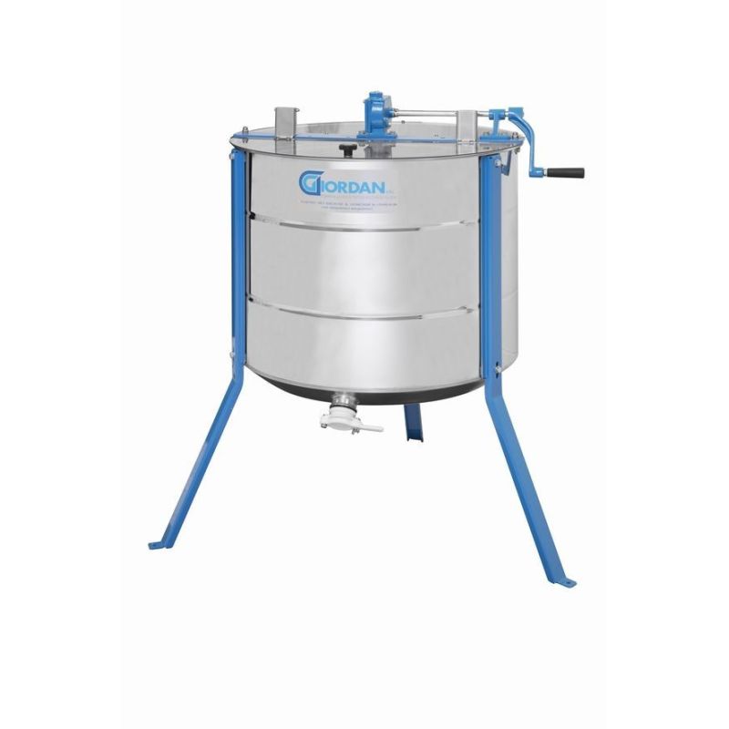 Giordan Tangential-Honigschleuder D.B., manuell, mit Edelstahlkorb für 6 Honigraumwaben
