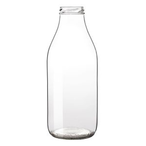 bottiglia in vetro latte/succo  250 ml con capsula twist off t43