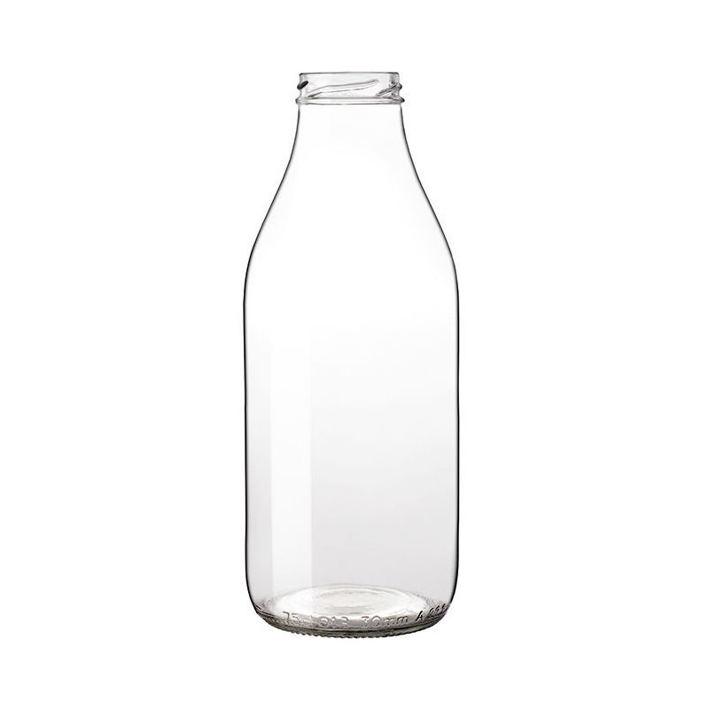 Bottiglia in vetro latte/succo  250 ml con capsula twist off TO 43