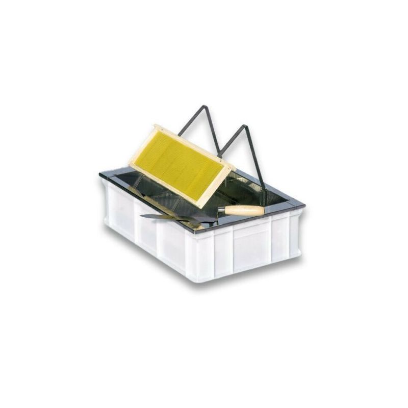 Desktop uncapping bench, food grade plastic tank 600x400x180 mm Desktop uncapping bench, food grade plastic tank 600x400x180 mm