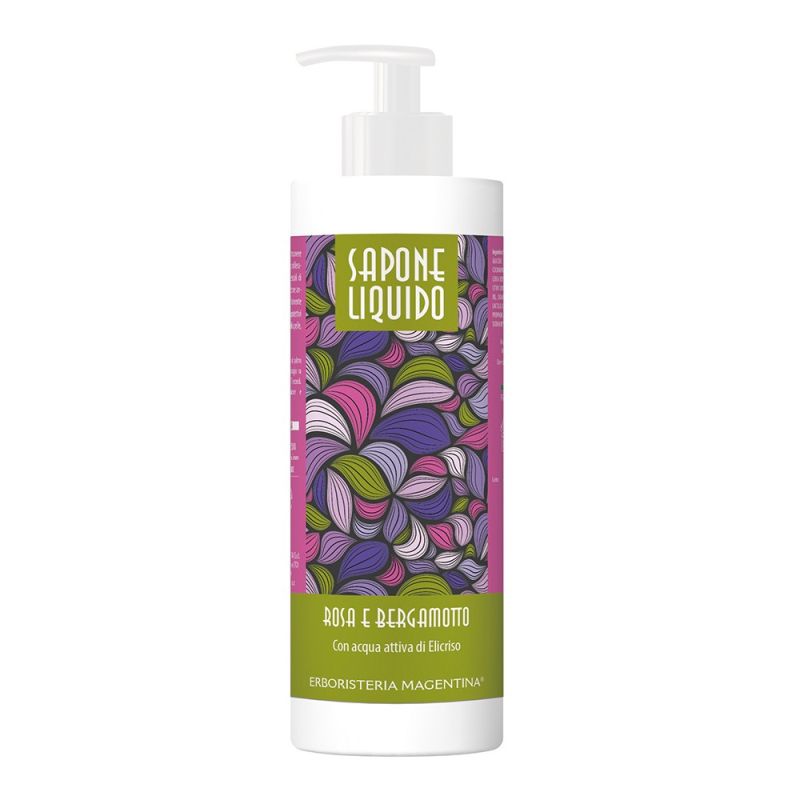 Sapone liquido rosa e bergamotto Sapone liquido rosa e bergamotto