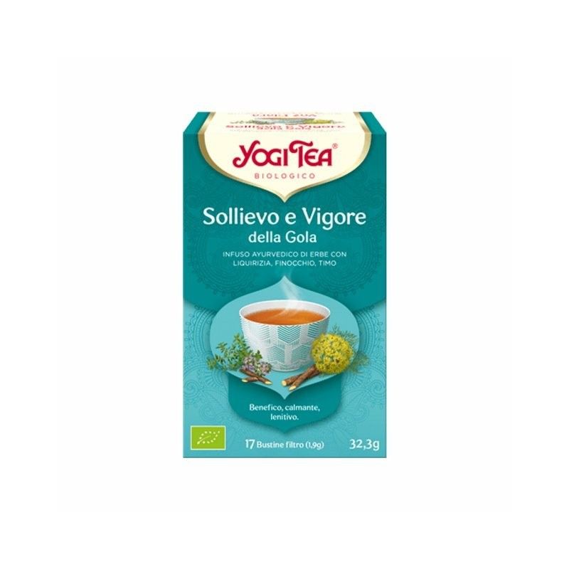 Infuso bio  "sollievo e vigore della gola" -  yogi tea  17 filtri