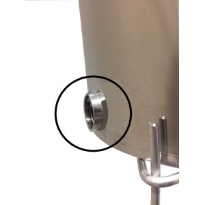 Edelstahl-Überwurfmutter mit Gewinde Ø 40 mm - 1" 1/2 zum Schweißen