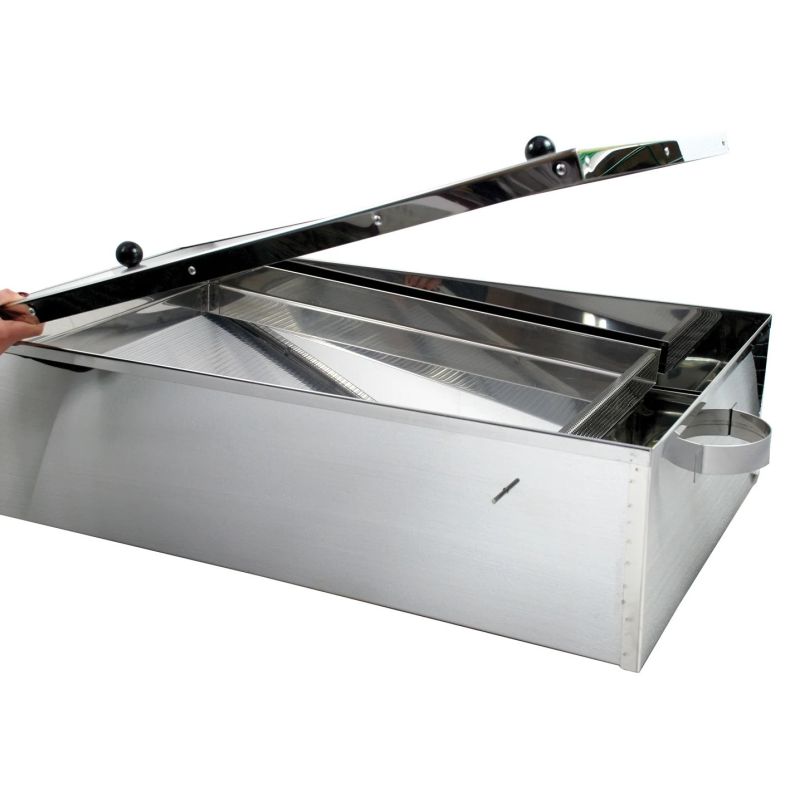 Solarwachs-Schmelzer aus Edelstahl mit Metallgestell (Lyson)