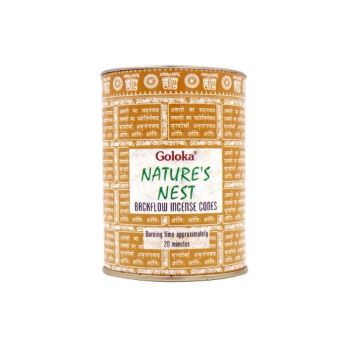 Dose mit 24 rückfluss-goloka-naturnestkegeln