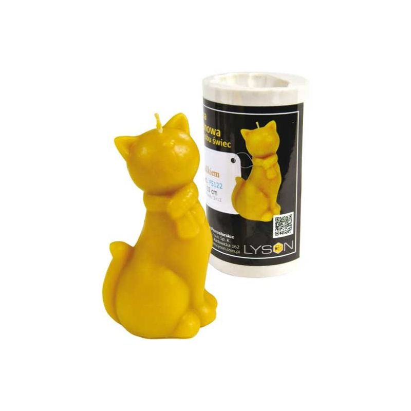 Stampo in silicone per candela con gatto con sciarpa