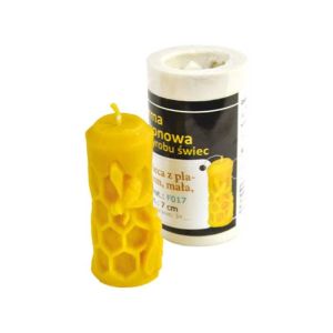 Silicone mold for candle with printed bee (h 70 mm)