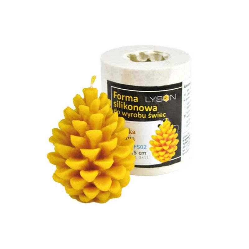 Silikonform für offene tannenzapfenkerze