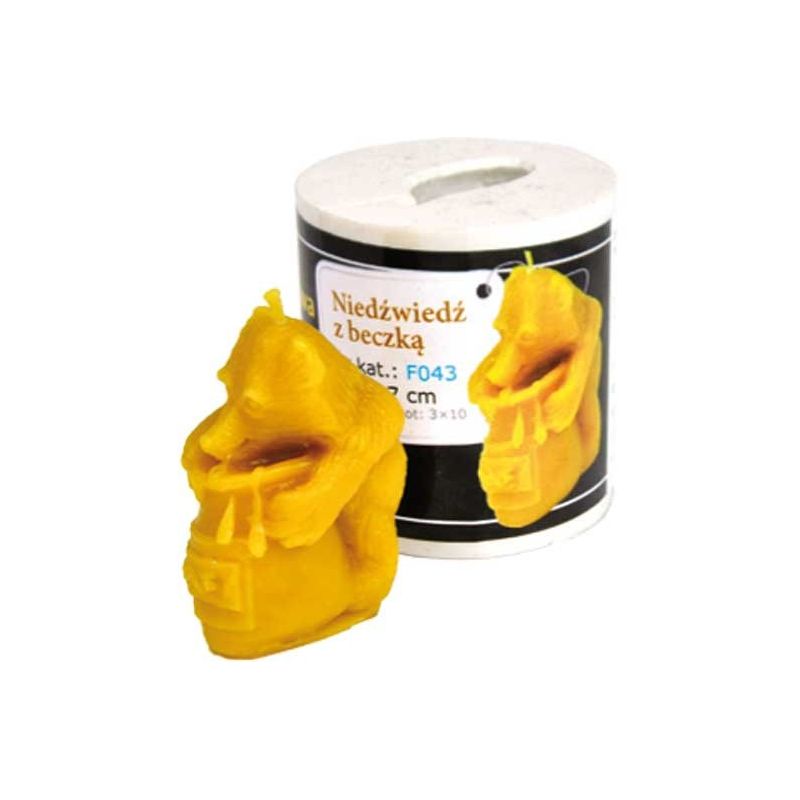 Stampo in silicone per candela orso con botte di miele Stampo in silicone per candela orso con botte di miele